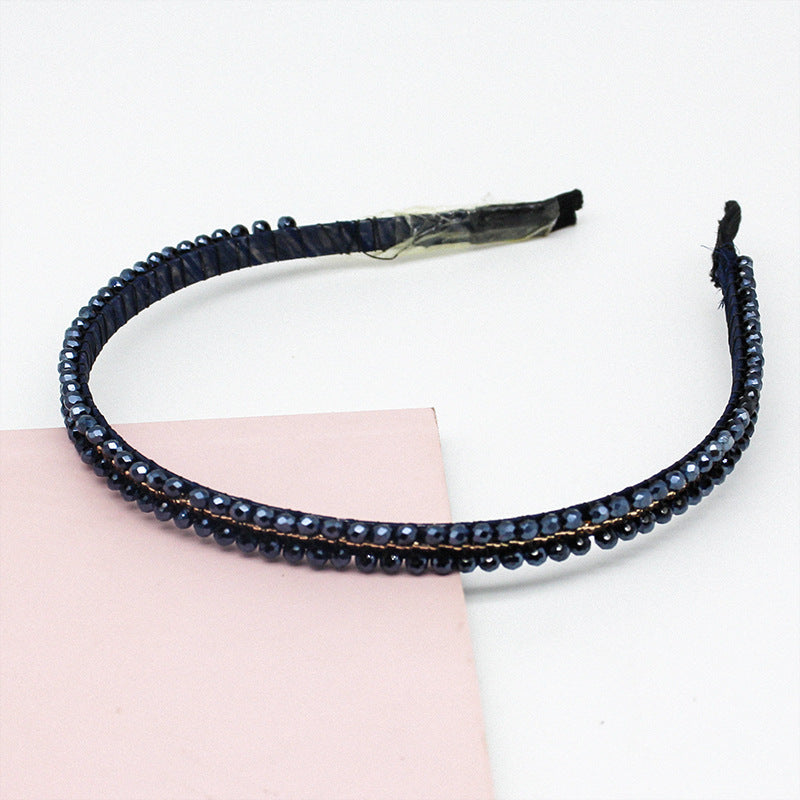 simple style geometric rhinestone hair band