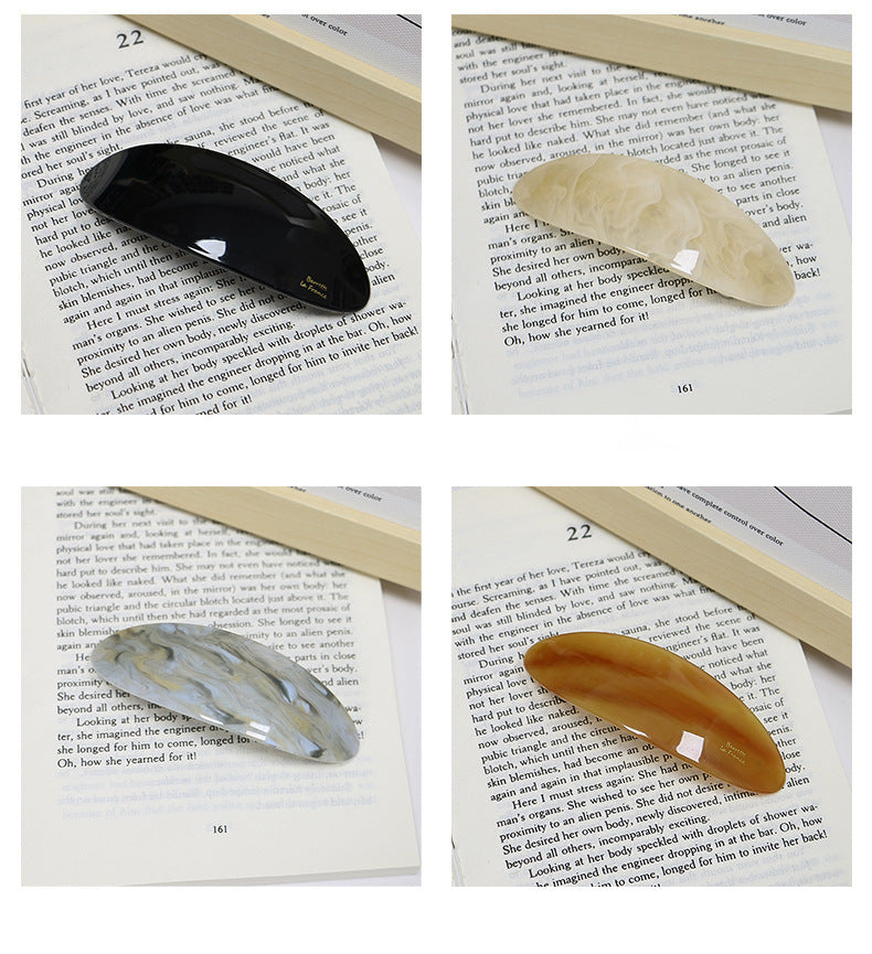 artistic color block leopard acetic acid sheets hair clip