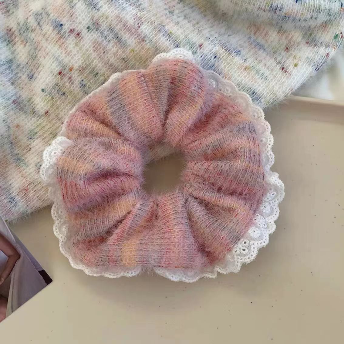 Women's Casual Simple Style Color Block Cloth Rib-Knit Hair Claws