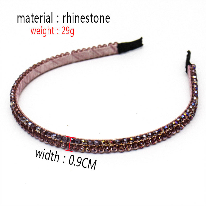 simple style geometric rhinestone hair band