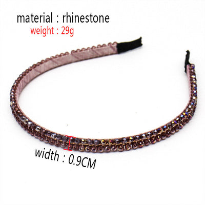 simple style geometric rhinestone hair band