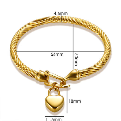 Marine Style Starfish Heart Shape Shell Titanium Steel Bangle In Bulk