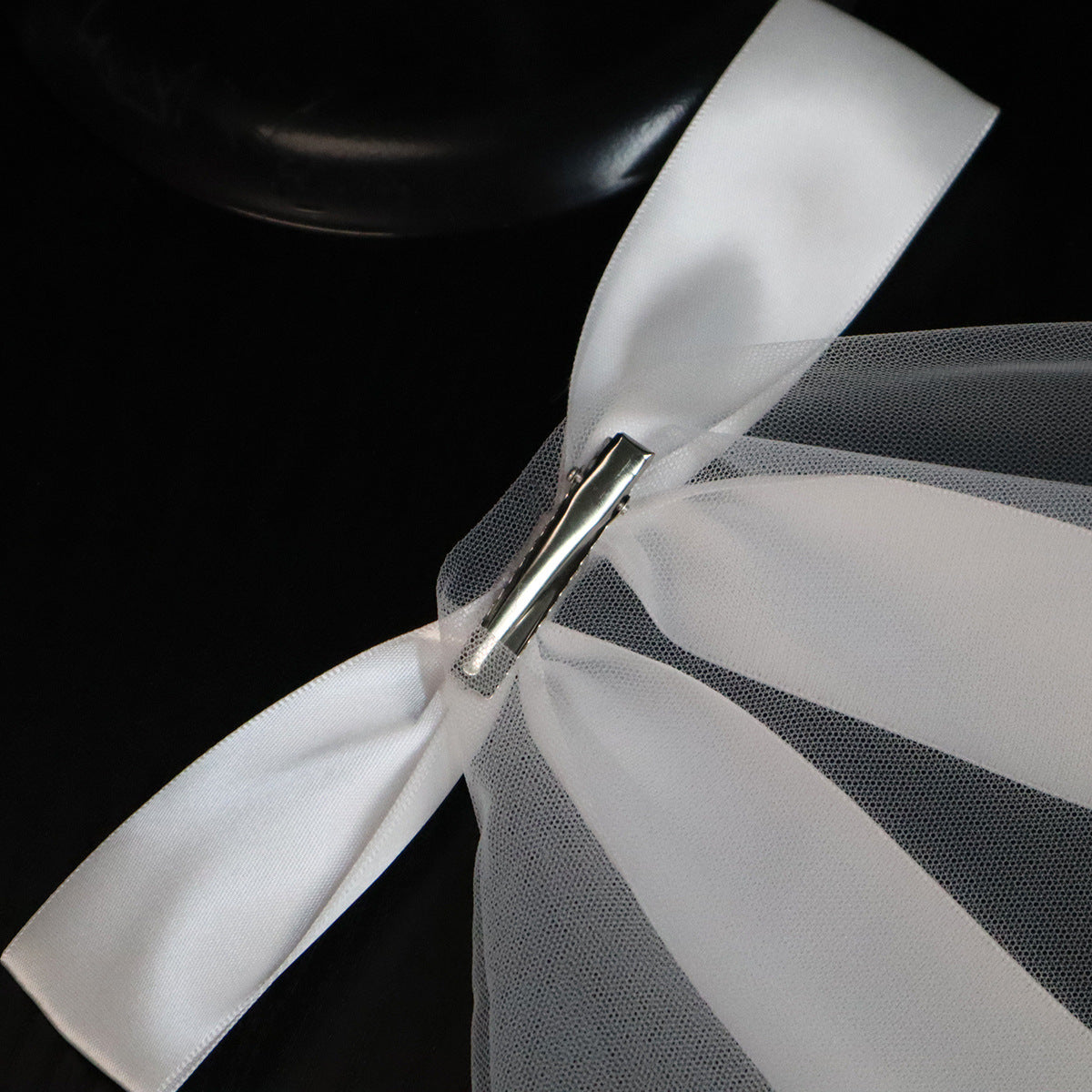 sweet bow knot gauze birdcage veils