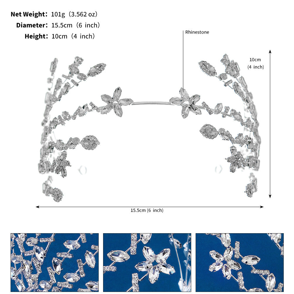 Women's Exaggerated Shiny Geometric Rhinestone Inlay Rhinestones Hair Band