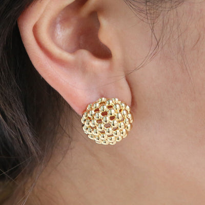 1 Pair Simple Style Classic Style Water Droplets Heart Shape Plating Copper Ear Studs