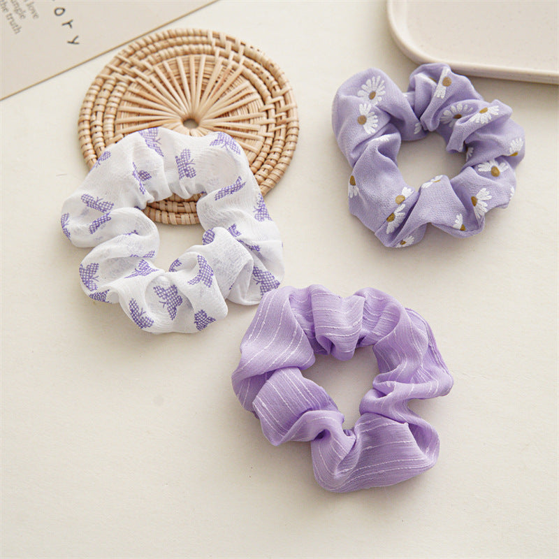 fairy style flower cloth handmade hair tie