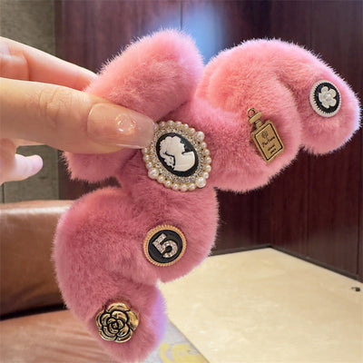 New Plush Large Size Grip Retro Classic Style Hair Volume Multi-Head Updo Hair Claw Shark Clip