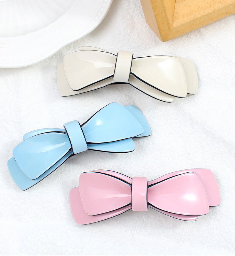 Women's Princess Sweet Bow Knot Arylic Hair Clip