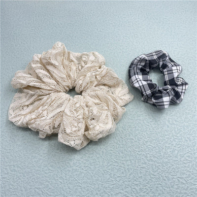 simple style solid color cloth lace hair tie 1 piece