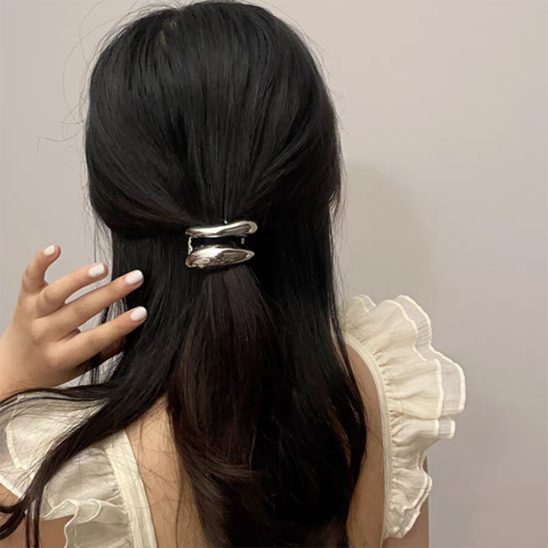 Women's Simple Style Classic Style Solid Color Alloy Polishing Hair Clip