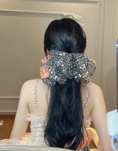 Women's Sweet Simple Style Bow Knot Gauze Hair Clip