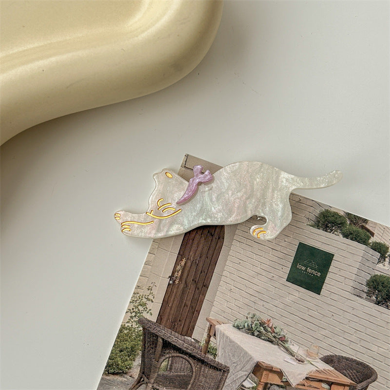 cute cat arylic hair clip