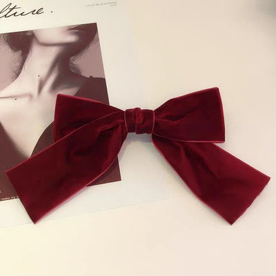 simple style bow knot cloth patchwork hair clip