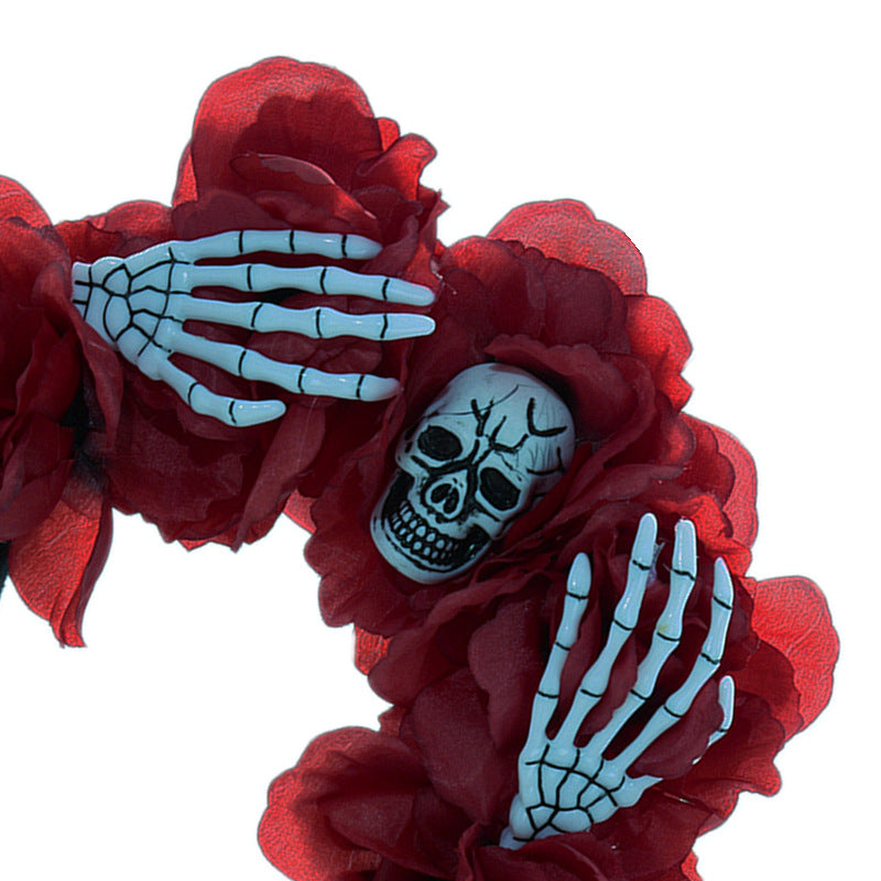 funny skull cloth patchwork hair band