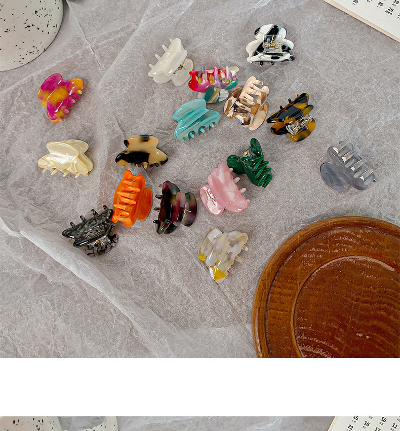 Women's IG Style Marble Acetic acid sheets Hair Claws