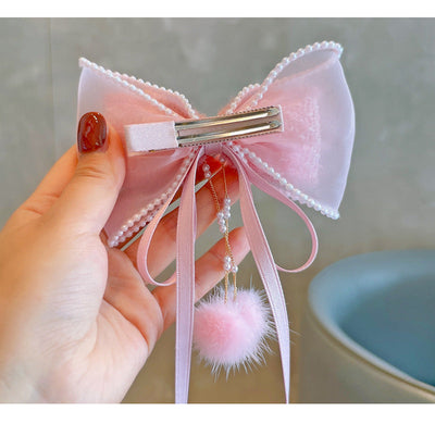 Kid'S Elegant Cute Bow Knot Cloth Hair Clip