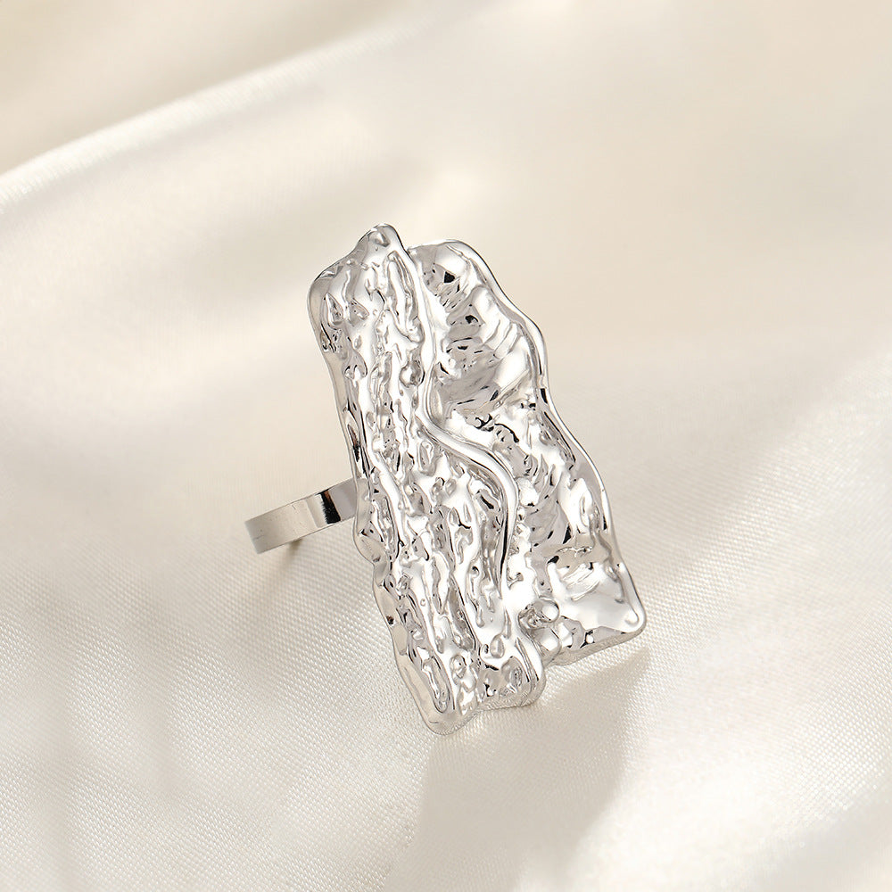 Jewelry Simple Style Commute Geometric 304 Stainless Steel Plating Open Rings