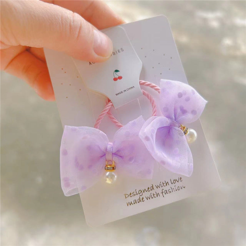 simple style bow knot cloth hair clip