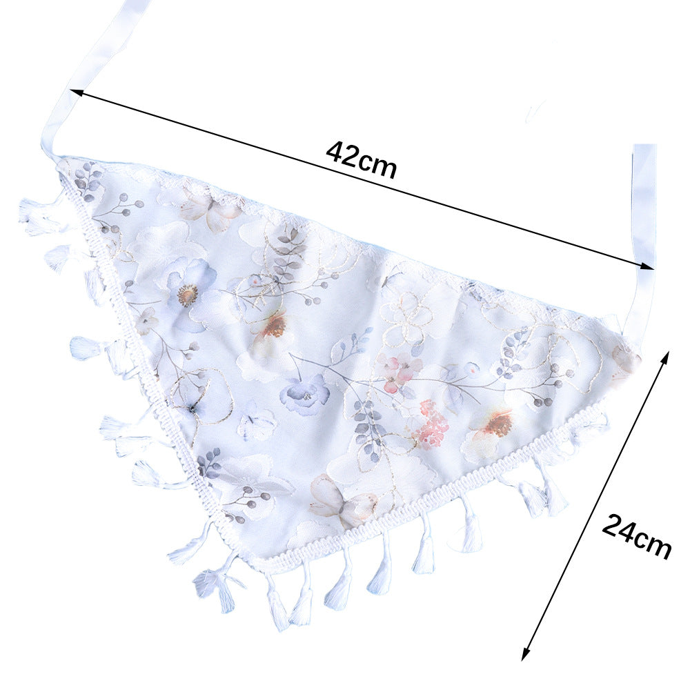 Women's Pastoral Flower Cloth Tassel Hair Band