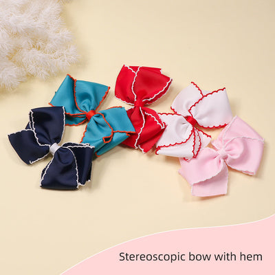 sweet bow knot cloth hair clip