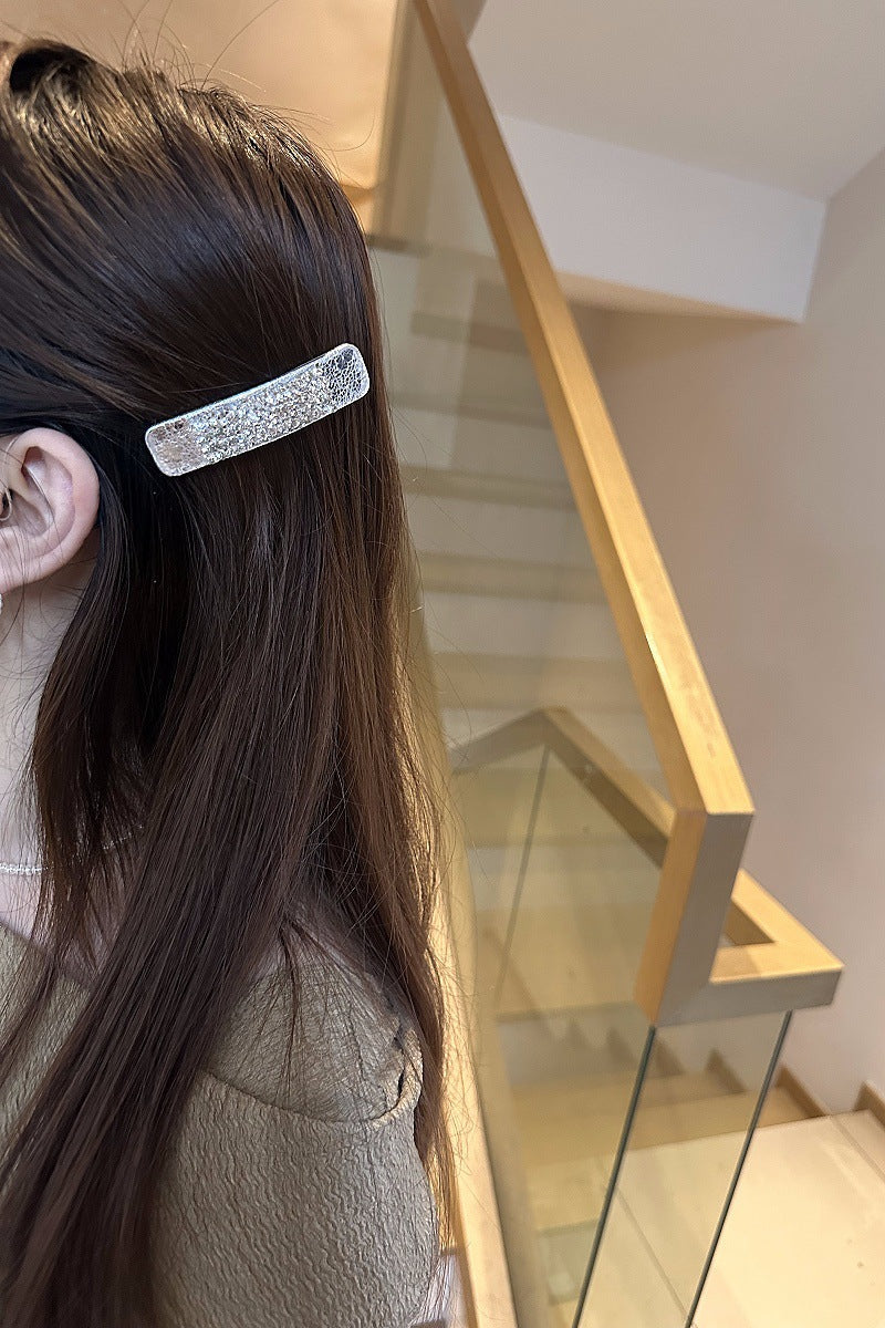 Women's Simple Style Solid Color Rhinestone Hair Clip
