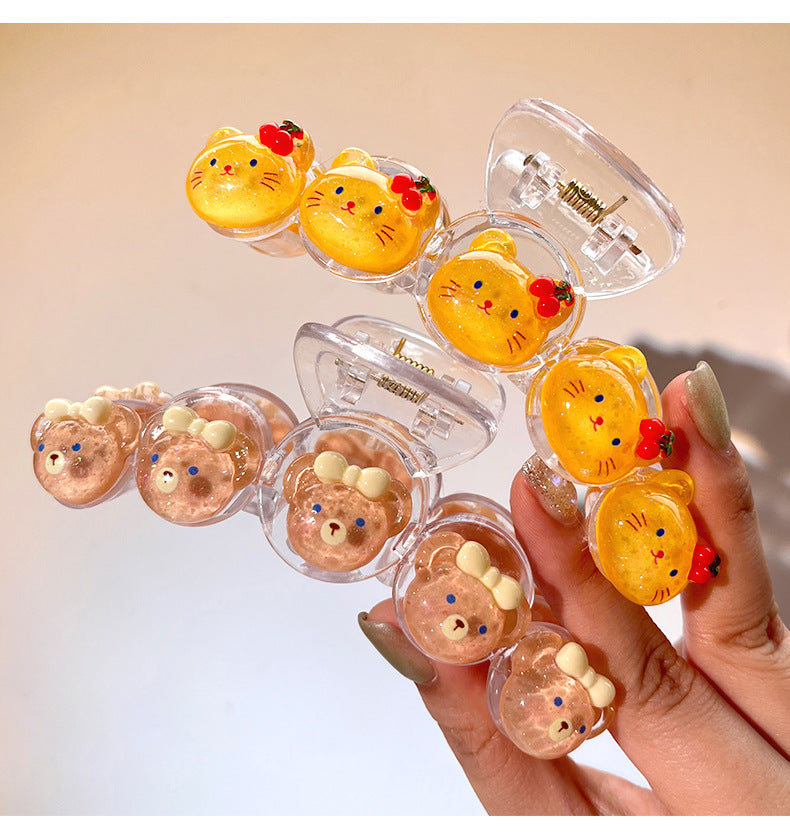 Women's Cartoon Style Peach Strawberry Plastic Resin Hair Claws