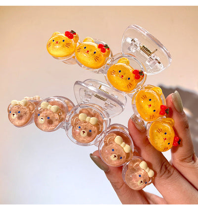 Women's Cartoon Style Peach Strawberry Plastic Resin Hair Claws