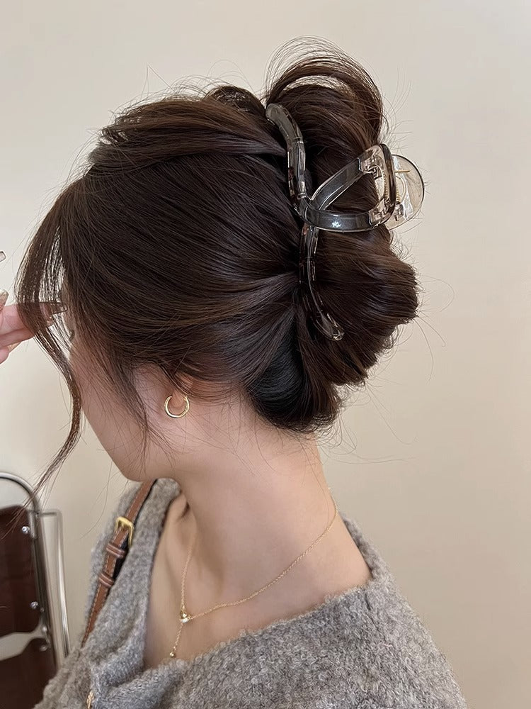 Women's Elegant Solid Color Plastic Stoving Varnish Hair Claws