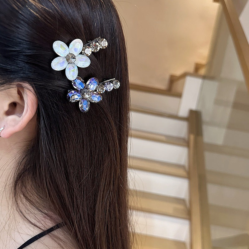 Women's Sweet Flower Rhinestone Hair Clip