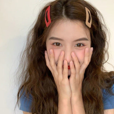 sweet geometric alloy hollow out hair clip 1 piece