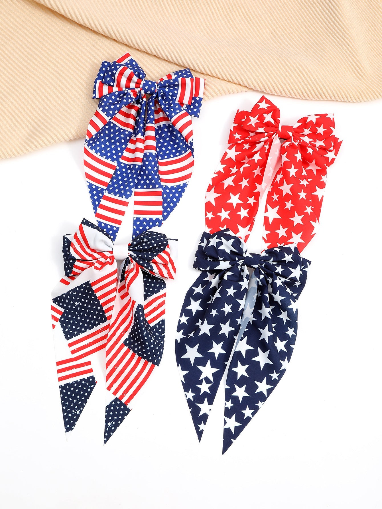 Women's Simple Style Classic Style American Flag Cloth Hair Clip