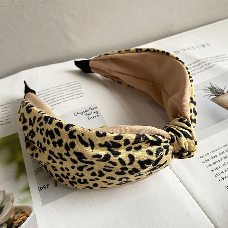 women's ig style retro leopard cloth hair band
