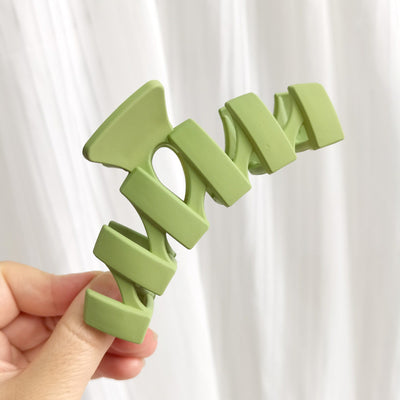 simple style waves solid color arylic hair clip