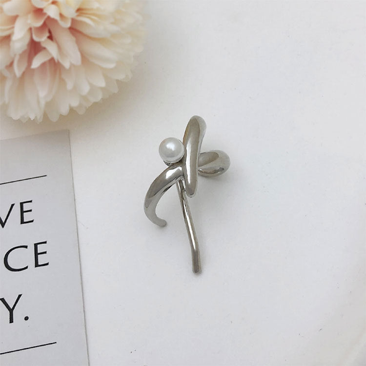 Women's Simple Style Solid Color Alloy Plating Pearl Hair Clip