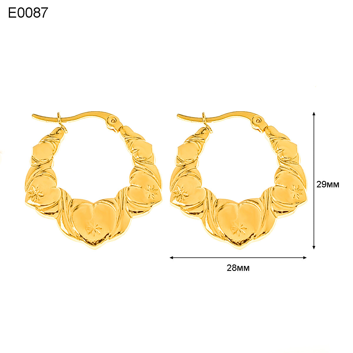 1 Pair Basic Simple Style Classic Style U Shape Geometric Round Plating Titanium Steel Earrings