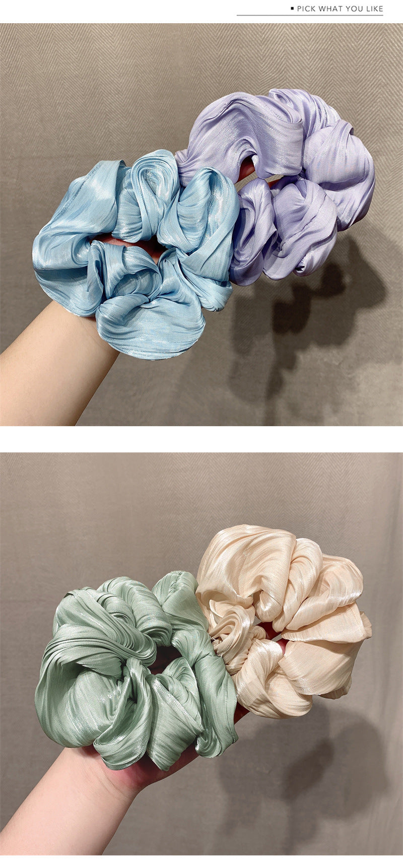 simple style solid color cloth hair tie