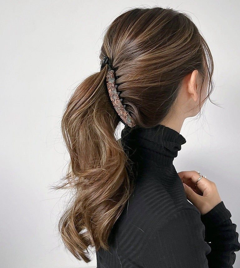 Women's Retro Simple Style Color Block Leopard Acetic acid sheets Hair Clip