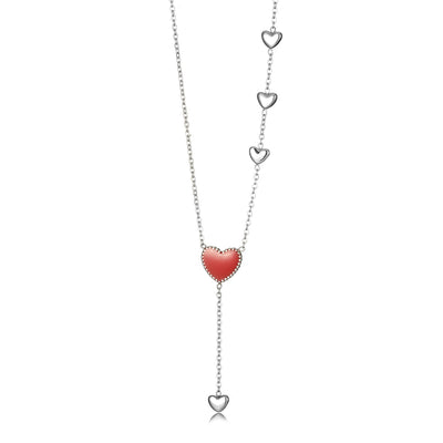 Jewelry Simple Style Heart Shape 304 Stainless Steel Pendant Necklace