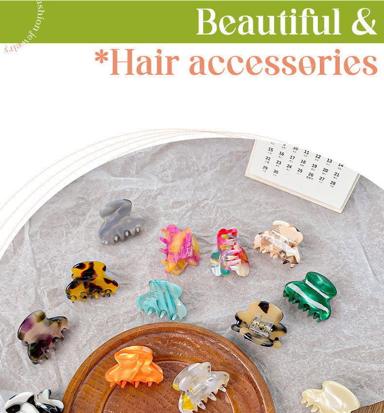 Women's IG Style Marble Acetic acid sheets Hair Claws