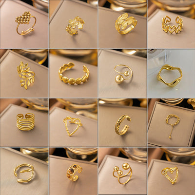 Jewelry Sweet Bow Knot Titanium Steel Plating Rings