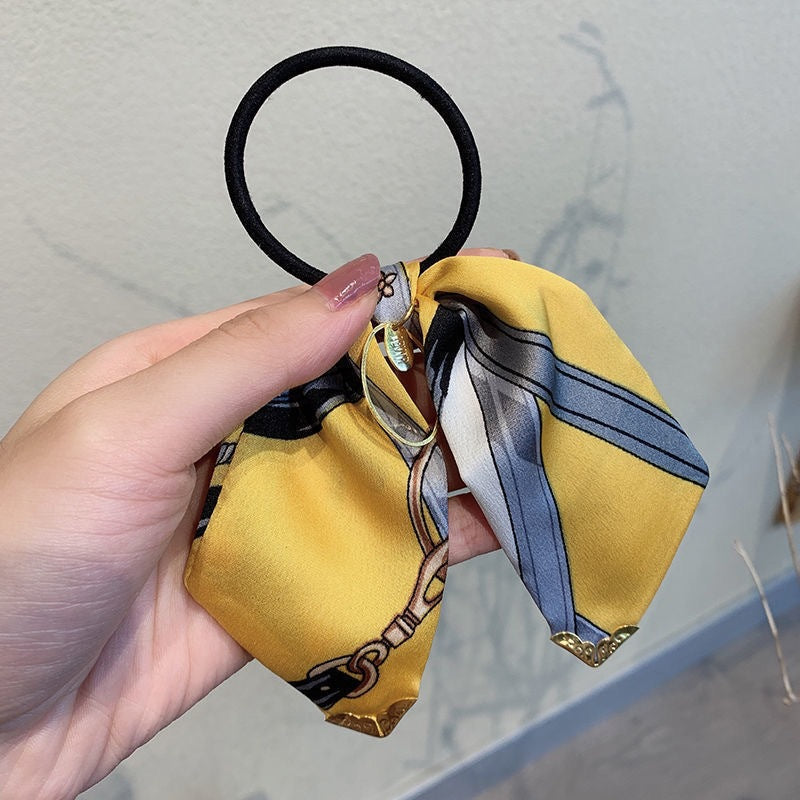 Women's Simple Style Printing Cloth Hair Tie