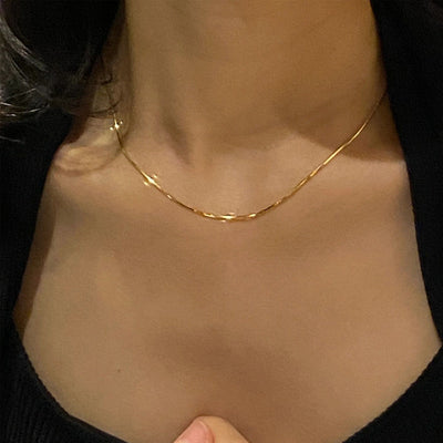 Jewelry Elegant Simple Style Solid Color Titanium Steel Plating Necklace