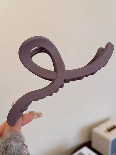 Women's Elegant Solid Color Plastic Stoving Varnish Hair Claws