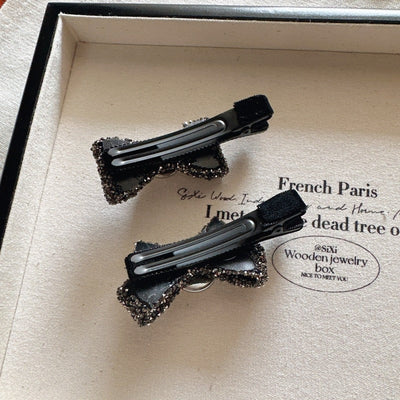 Women's Elegant Bow Knot Rhinestone Hair Clip