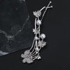 simple style butterfly alloy inlay artificial pearls rhinestones hair clip 1 piece