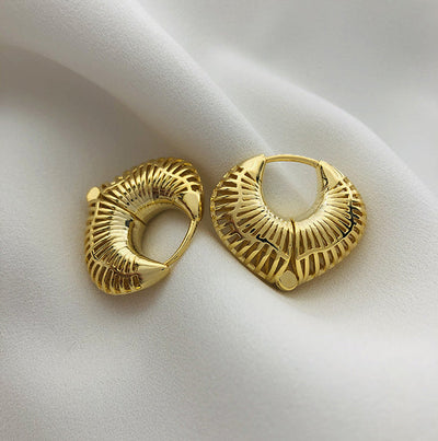 1 Pair Streetwear Star Copper 18K Gold Plated Earrings