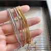 Jewelry Simple Style Solid Color Titanium Steel Plating Layered Necklaces