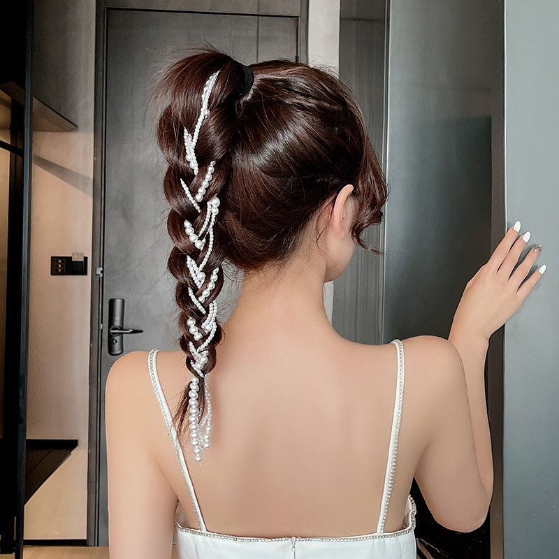 fashion solid color artificial pearl hair clip 1 piece