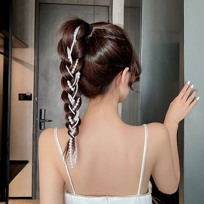 fashion solid color artificial pearl hair clip 1 piece