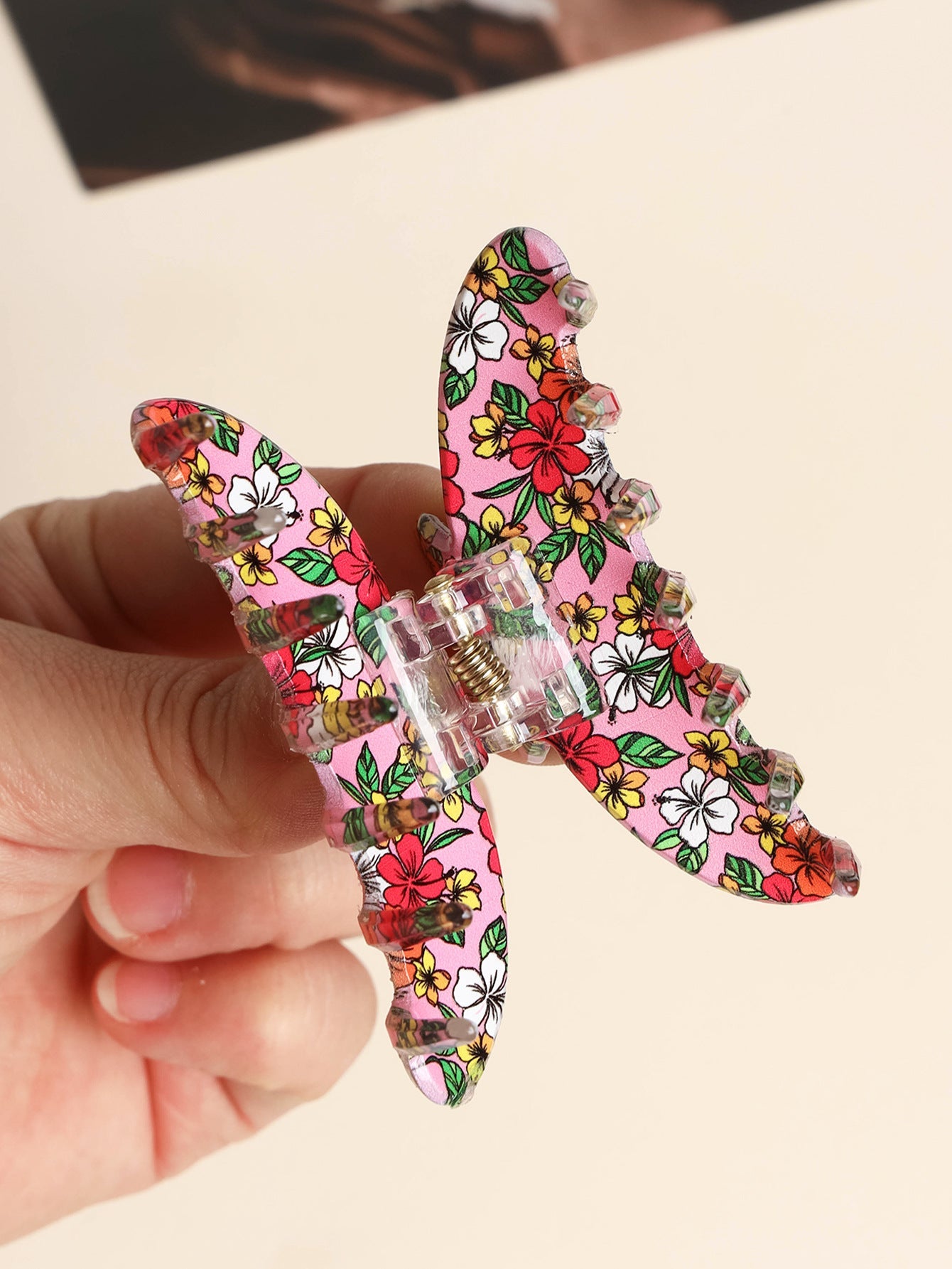 women's sweet flower arylic handmade hair claws